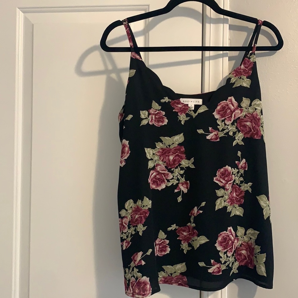 Scalloped floral blouse